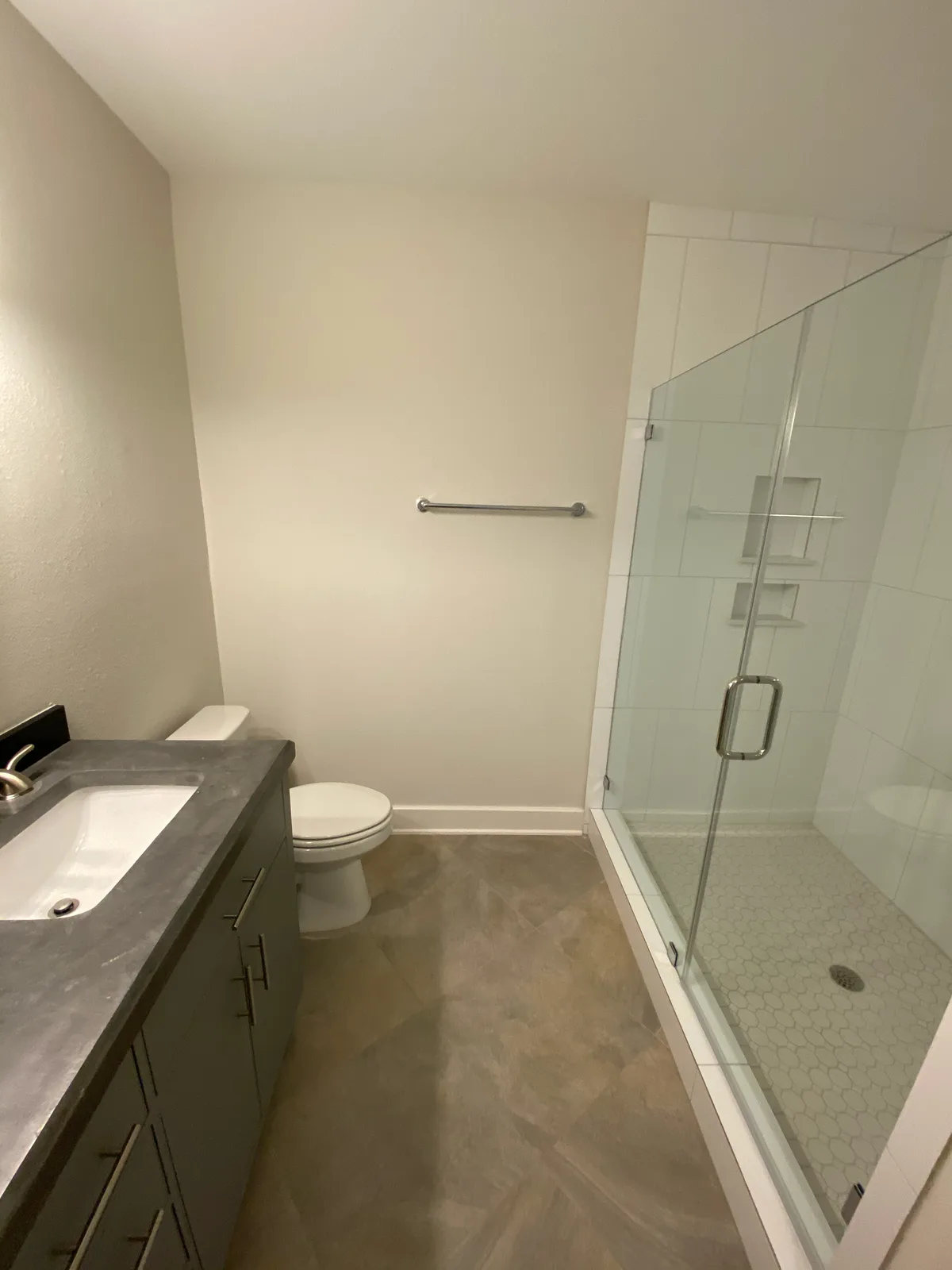 Immaculate shower area showcasing detailed cleaning