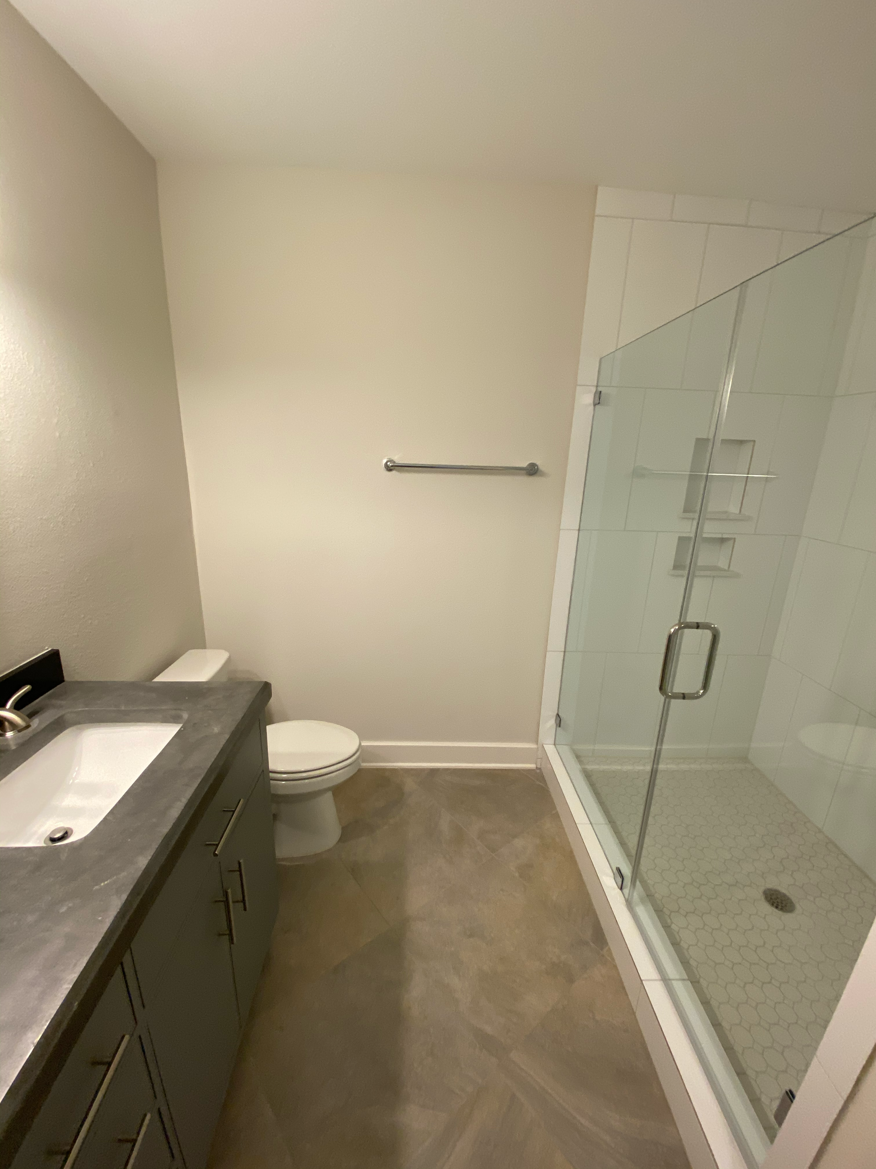 Immaculate shower area showcasing detailed cleaning